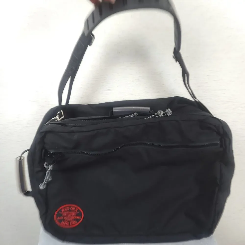 Red Oxx Sky Train Convertible Backpack Duffel Bag Black EUC Carry On Travel